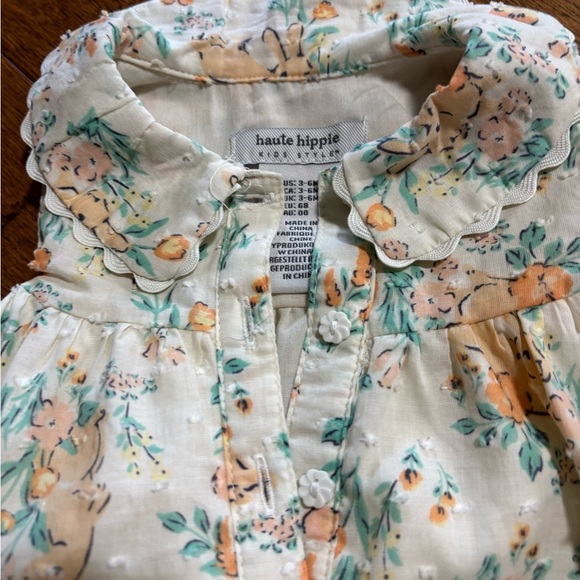 Haute hippie dress rabbits girls size 3-6 months - Picture 2 of 4